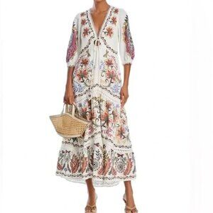 Farm Rio Floral Lenzing Ecovero Euroflax Maxi Dress